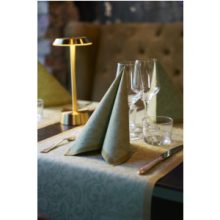 DuniSoft BIO textilhatású szalvéta Rich Damast Pistachio, 60 db/cs.