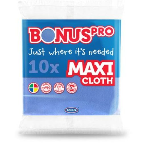 Bonus Pro Maxi általános törlőkendő kék, 10 db/cs, 38x40 cm