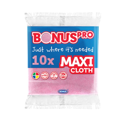 Bonus Pro Maxi általános törlőkendő pink, 10 db/cs, 38x40 cm