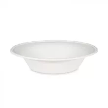 China cukornád leveses papírtányér 17,5 cm  700 ml,fehér, 50 db/cs.