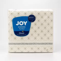   Duni Dunisoft Glitter White fehér-arany-ezüst szalvéta, 40 × 40 cm, 60 db/csomag