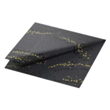 Duni szalvéta 3 rétegű 33x33 Golden Stars fekete 50 db/cs