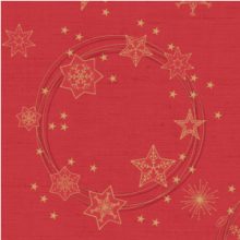 Dunilin szalvéta textilhatású Star Shine Red 45 db/cs