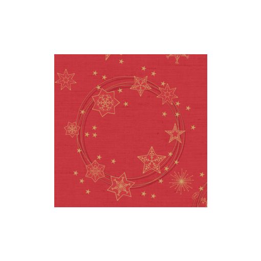 Dunilin szalvéta textilhatású Star Shine Red 45 db/cs