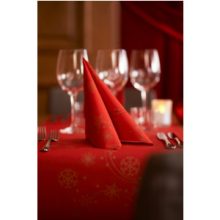 Dunilin szalvéta textilhatású Star Shine Red 45 db/cs