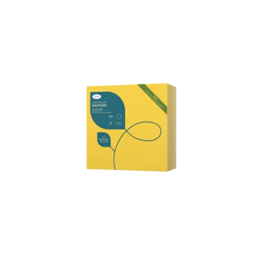 DuniSoft BIO textilhatású szalvéta Sárga, 60 db/cs.