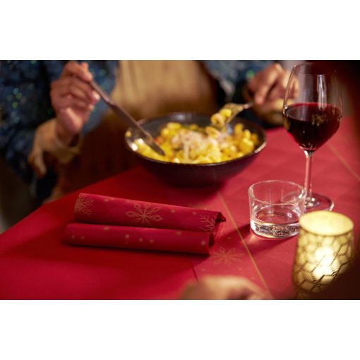 DuniSoft BIO textilhatású szalvéta Rhombus bordeau, 60 db/cs.