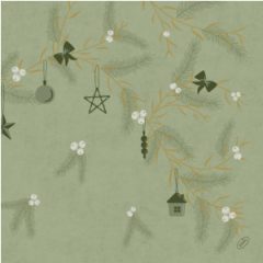 Dunisoft textil szalvéta 40*40, Noel pisztácia