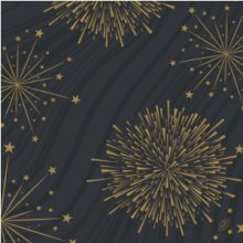 Dunisoft Bio textil szalvéta Sparkly Black, 60 db