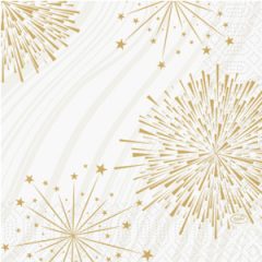 Duni szalvéta 3 rétegű 33x33 Sparkly WHITE 50 db/cs