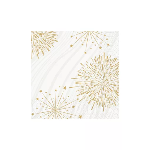 DuniSoft BIO Sparkly White fehér textilhatású szalvéta, 40×40 cm, 60 db