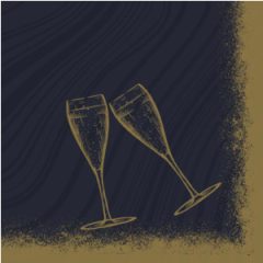 DuniSoft textilhatású szalvéta Sparkly black 60 db