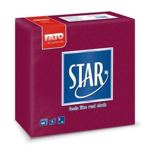 Fato Star szalvéta bordó 40 db/cs