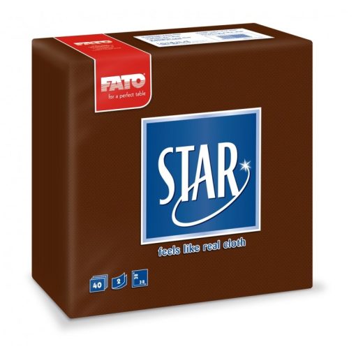 Fato Star szalvéta barna 40 db/cs.