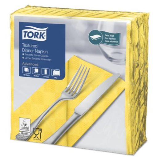 Tork Nexxstyle Dinner szalvéta sárga  1/8 - Karton