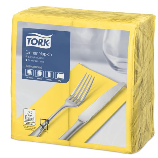 Tork Dinner szalvéta sárga,1/8, 2r.
