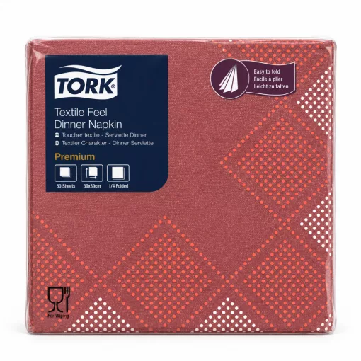 Tork Linstyle Dinner textilhatású szalvéta Retro Oxford 50 db/cs