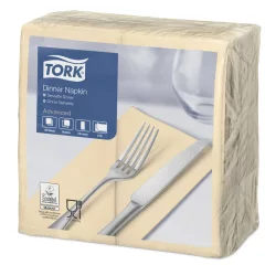 Tork Dinner szalvéta krém, 2r., 1/8