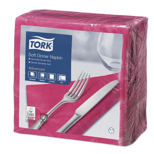 Tork Dinner Soft szalvéta rózsaszín 40/3