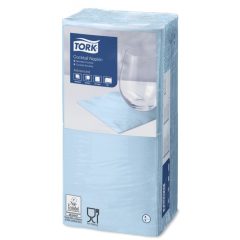 Tork koktélszalvéta világoskék, 200 db/csomag, 24/2