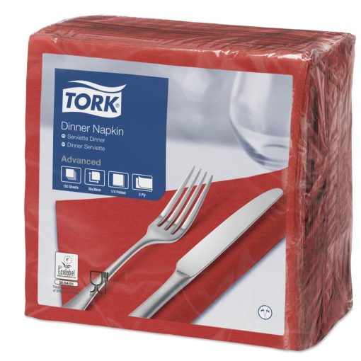 Tork Dinner szalvéta piros, 2r.