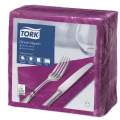 Tork Dinner szalvéta bíbor, 2r, 1/4