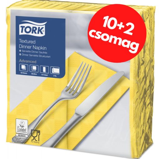 Tork Nexxstyle Dinner szalvéta 1/8, 10+2 csomag